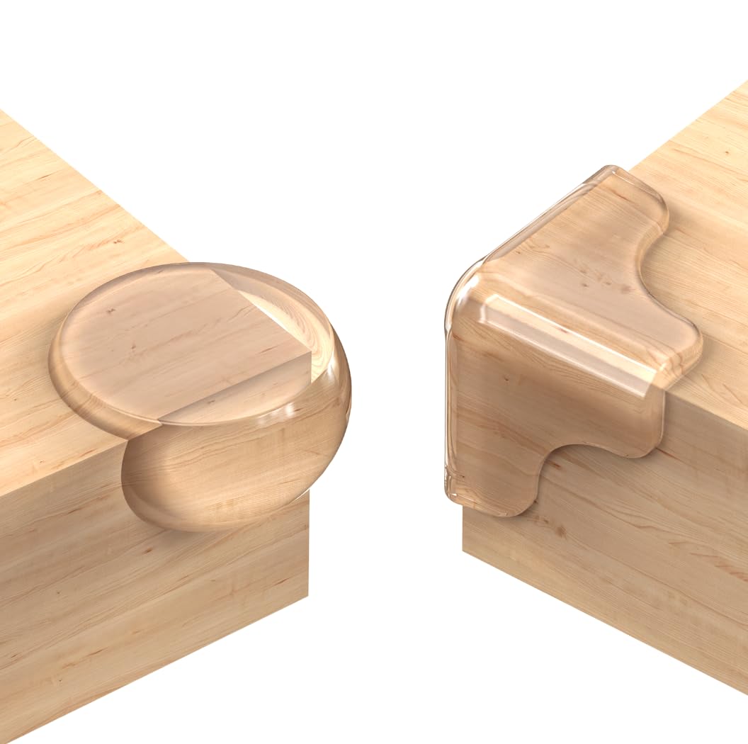 Corner Protector Baby Proofing，E-PRONSE 12Pcs Pre-Taped Clear Corner Protectors, Table Corner Protectors for Baby Furniture with Strong Adhesion, No