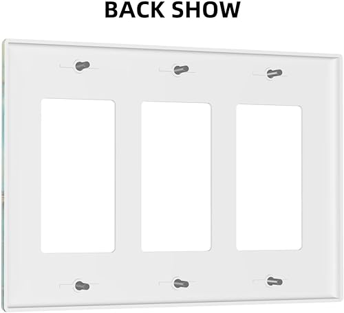 Miniatura 4 de Placa frontal de 3 bandas para receptáculo, diseño de girasol, verde, verde azulado, grande, diseño de mariposa, decoración para baño, decoración