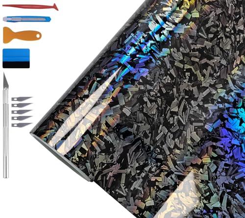 Image of LZLRUN Forged Carbon Fiber Chameleon Car Vinyl Wrap 5ft x 5ft