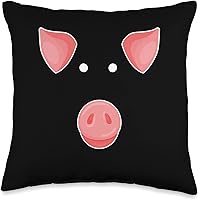 Vista 4 de Funny Mini Pig Face Miniature Pig Owner Gift Funny Mini Face Almohada de dueño de cerdo en miniatura, 18 x 18, multicolor