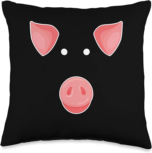 Funny Mini Pig Face Miniature Pig Owner Gift Funny Mini Face Miniature Pig Owner Throw Pillow, 16x16, Multicolor