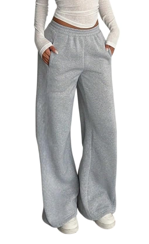 dockstreet Straight Wide fit Long Length Open Bottom Jogger for Women/Trending Multi Pocket Style, Relaxed Casual Pants for Women