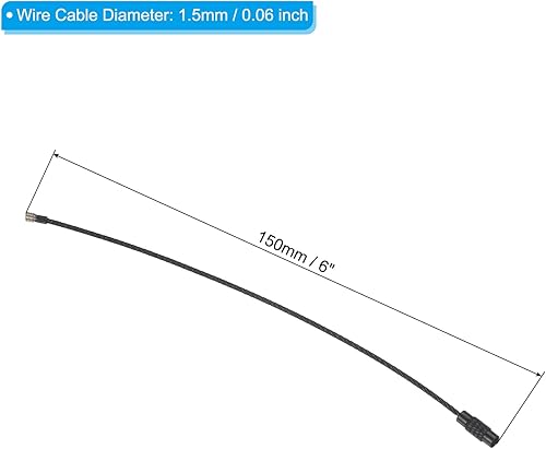Miniatura 2 de PATIKIL Wire Keychain Cables Titanium Steel Key Ring Loop for Outdoor Hiking