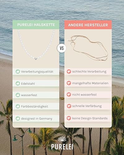 Purelei Lovely Kette Damen (Silber) – Halskette Damen aus langlebigem Edelstahl – Wasserfeste Kette mit Anhänger… – Ansicht 4