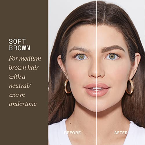 Trio Beauty Original Brow Stencil Kit With 12 Stencils | Perfect Brows In Seconds | 15-Pc Eyebrow Stamp Stencil Kit With Fully Waterproof Eyebrow Pomade And Dual Ended Sponge Brush | Soft Brown #TOP2