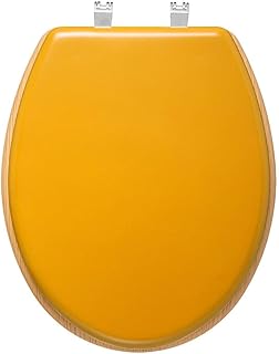 5five - Asiento de Madera para Inodoro Modern Color Amarillo Mostaza