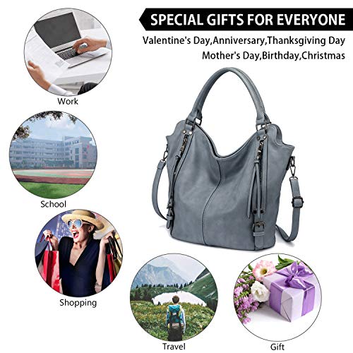 Image of Tote Bag for Women PU Leather Shoulder Bags Fashion Hobo Bags Large Purse and Handbags with Adjustable Shoulder Strap