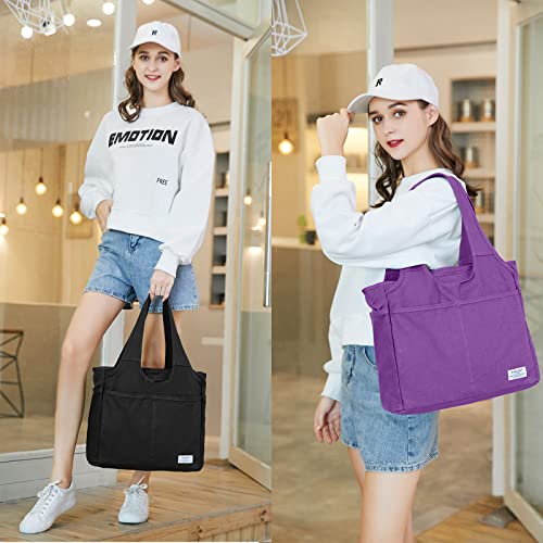 Image of KYALOU Utility Large Tote Bag, Women Casual Shoulder Bags for Work School Gym Beach Travel Shopping Grocery