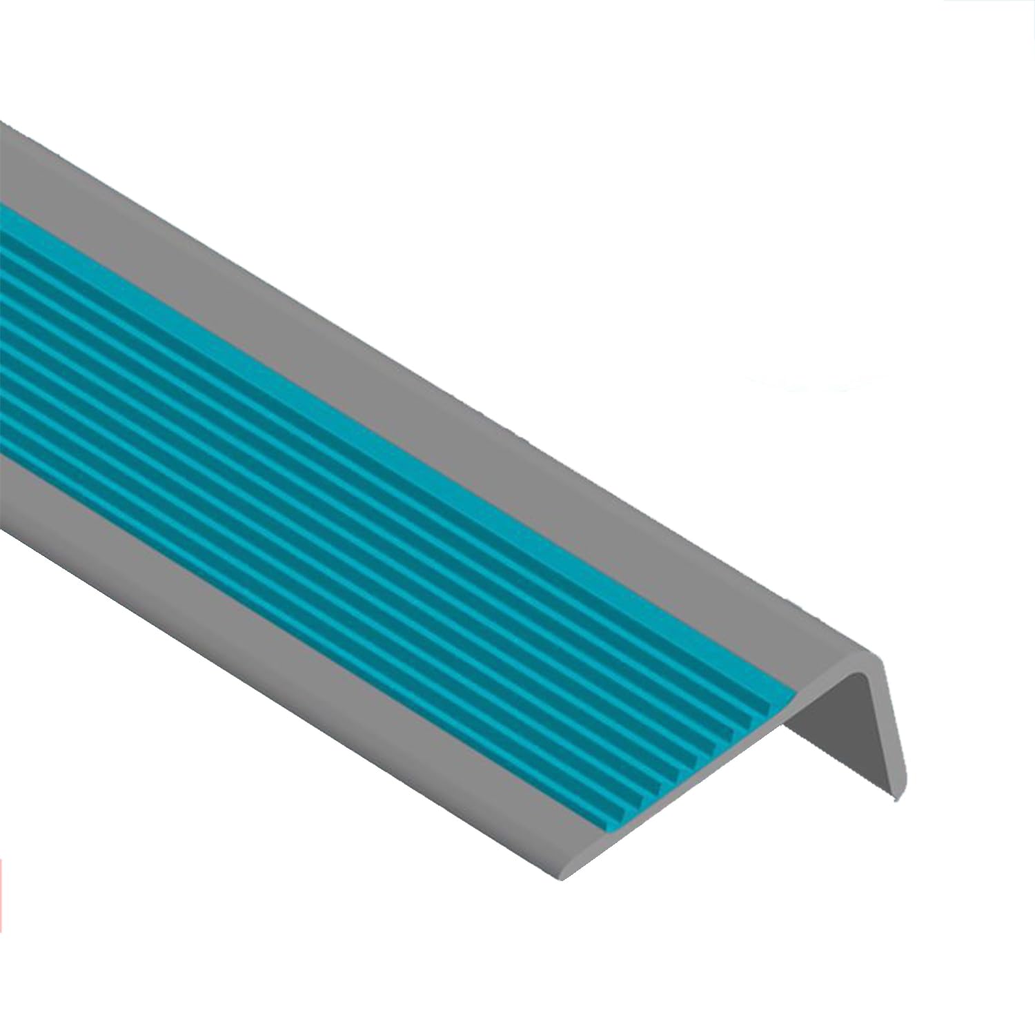 FOELANNE Self Adhesive Rubber Angle Edging, Stair -Slip Nosing Adhesive Edge PVC Treads Wear Multicolor 2-5m(Blue,5m)