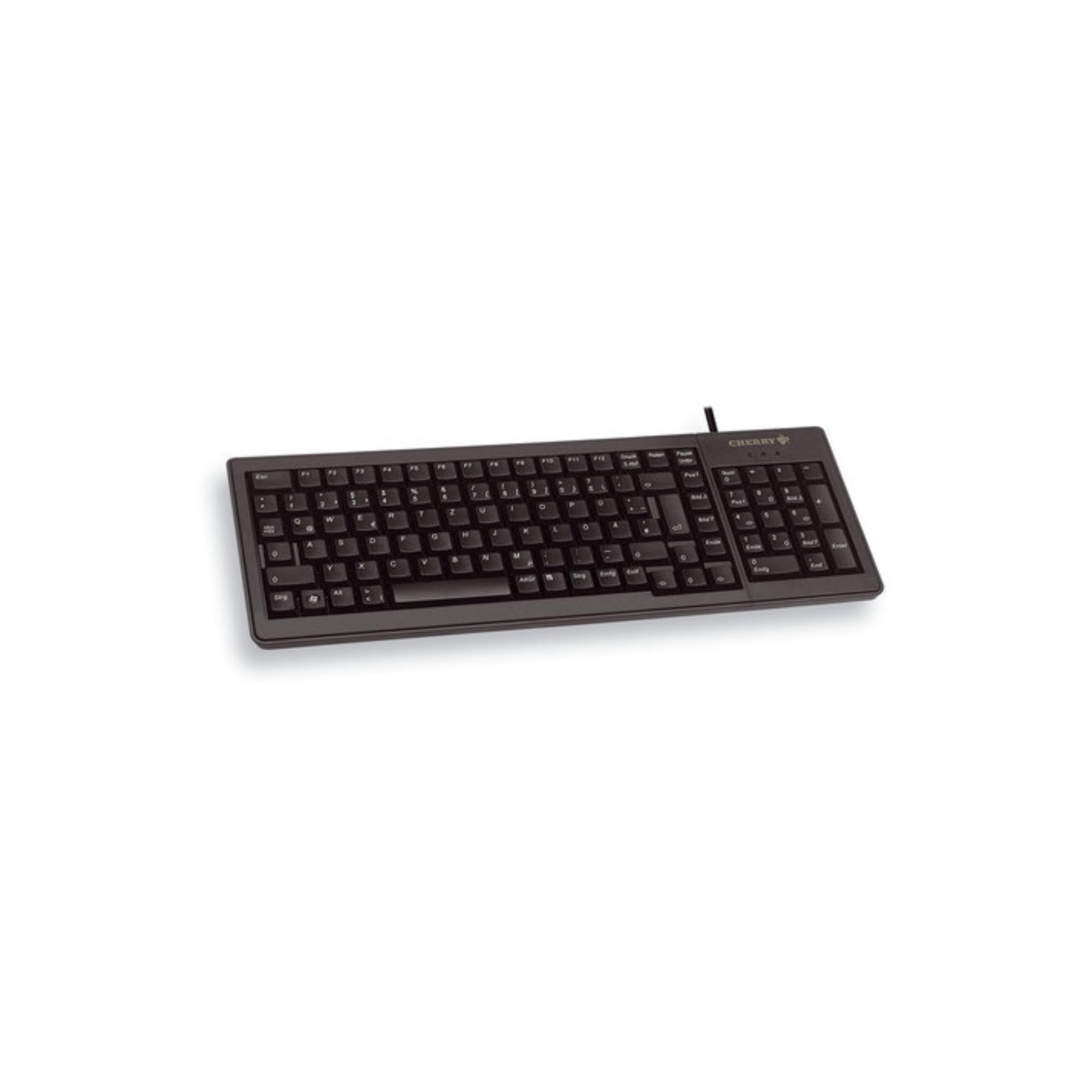 CHERRY G84-5200 XS, Tastiera Compatta con Tastierino Numerico, Layout Tedesco (QWERTZ), Con Cavo (Connessione USB-A), Interruttori Meccanici ML, Nero