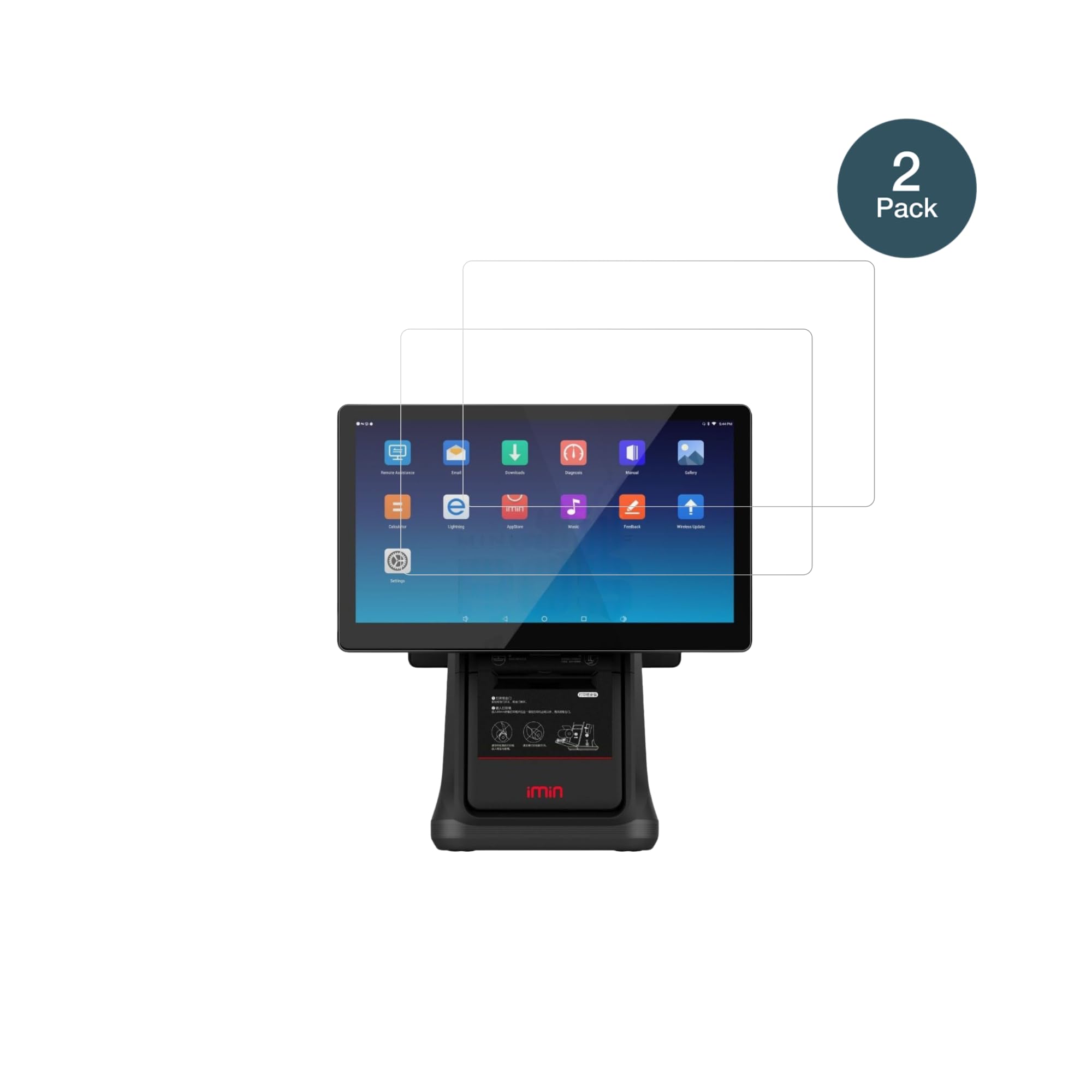 dipos 2x Protector de Pantalla 9H claro para IMIN D4 / Pro D4-503 D4-505