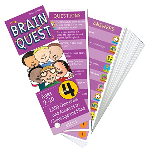 Brain Quest 4Th Grade Q&A Cards: 1,500 Questions And Answers To Challenge The Mind. Curriculum-Based! Teacher-Approved! (Brain Quest Decks) #TOP1