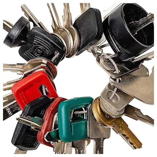 Heavy Equipment Key Set 24 Keys ON Ring FITS: Bobcat CASE Caterpillar Clark Fiat GEHL Genie GRADALL Ingersoll JCB MULTIQUIP SKYTRAK Toyota and More