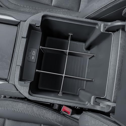 EDBETOS Center Console Organizer for 2021-2026 Chevy Tahoe/Suburban and 2021-2024 GMC Yukon, Fit Standard Console with Charging Socket Only, NOT for Power Sliding Console. Won't Block Original Tray