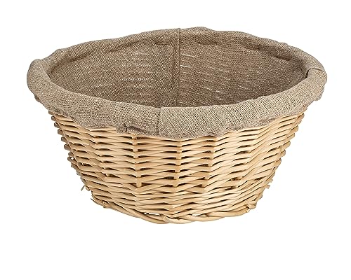 Matfer Bourgeat Banneton Linen-Lined Proofing Wicker Basket, Round, 10 5/8" by Matfer - Used condition - US$61.56