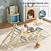 BlueWood 2025 8-in-1 Pikler Triangle Climbing Set Toddler Toys Indoor Baby Jungle Gym Climber Playground for Kids - Sky Blue