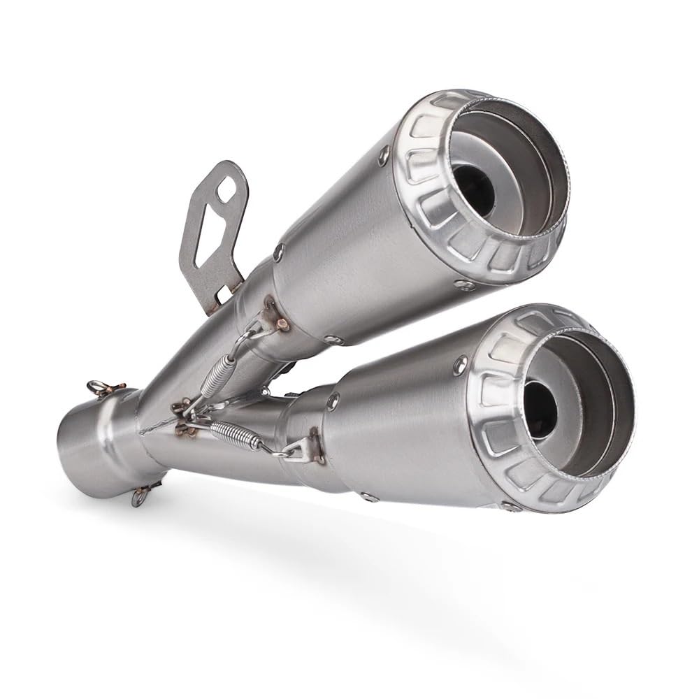 rura wydechowa motocyklowy wydech Układ Wydechowy Wysoki, Rura Z Podwójnym Otworem, Uniwersalny Tłumik Z Włókna Węglowego Do Motocykla, 51 MM