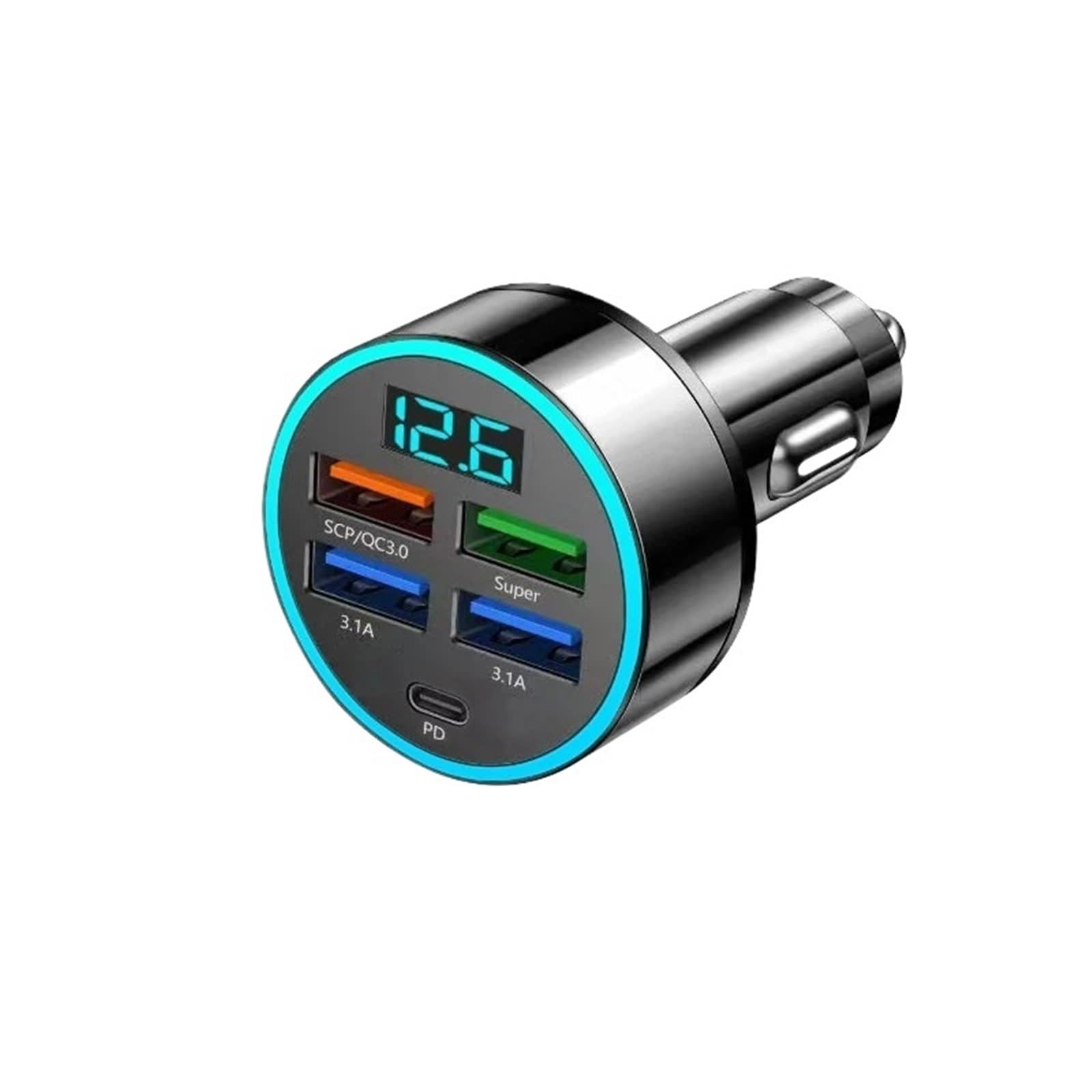 caricabatterie da auto, Utilizzato for telefono 1 Presa di conversione for accendisigari a cinque fori Interfaccia USB for ricarica super veloce Accendisigari da 100/300/500 W(100W)