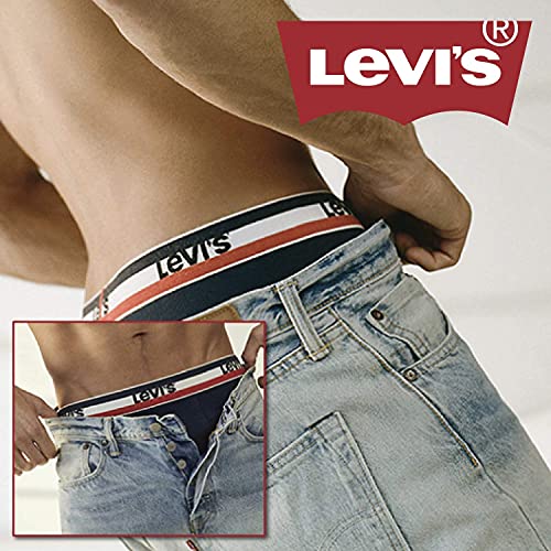 Levi's Cueca boxer masculina de algod o com el stico, pacote com 4, Pacote com 4 com cinza mesclado
