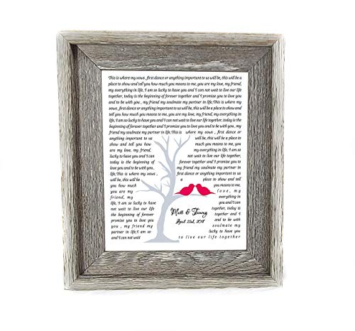 AlovelyDetail Personalized First Anniversary Paper First Dance Your Own Lyrics