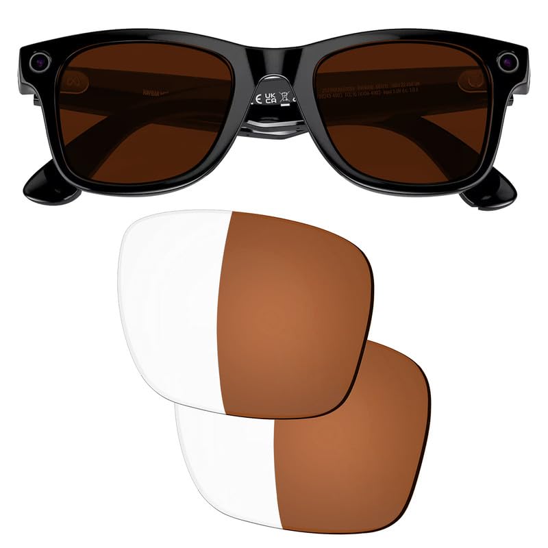 Image of YEIN Replacement Lenses for Ray-Ban Meta RW4006(50mm)&RW4012(GEN 2), Blue Light Blocking /Polarized Sunglasses