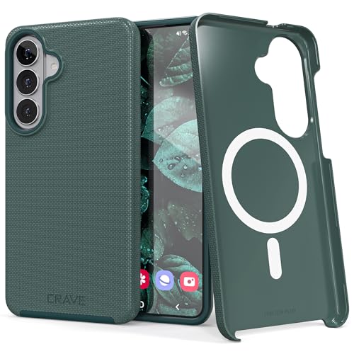 Image of Crave for Samsung Galaxy S26 Plus Case, Compatible with MagSafe Shockproof Protection Dual Layer Case for Samsung Galaxy S26 Plus (6.7 inch) - Forest Green