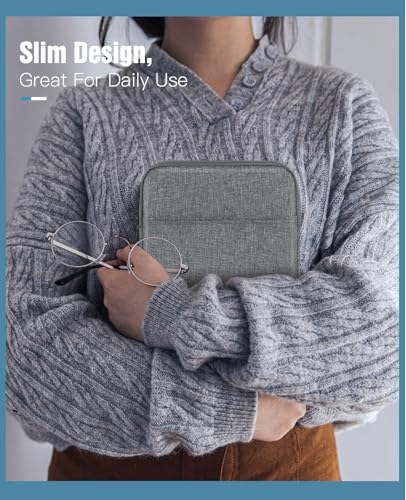 TiMOVO 6-7 Zoll Schutzhülle für E-Reader Book Paperwhite/Colorsoft Signature Edition, Schutzhülle, Tragetasche für E-Reader/Oasis & Kobo-Geräten, Dunkel Grau