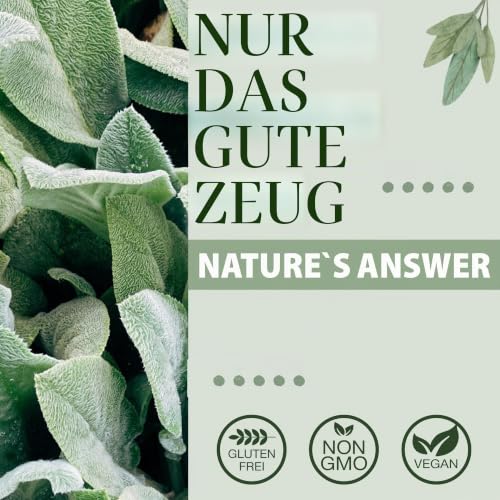 Nature’s Answer Slippery Elm Extrakt, 2000mg, 60ml, Hochdosiert, 100% Natürlicher Extrakt