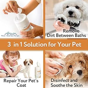 Arava Natural Pet Grooming Wipes with Silk Protein  Minerals for Dogs  Cats  Cleaning Deodorizing Wet Wipes for Body Face Fur and Paws  Safe for Puppies  Kittens  75 X 5 Inch  50 Count  Cucciolini Doodles Arava natural pet grooming wipes with silk protein  minerals for dogs  cats  cleaning deodorizing wet wipes for body face fur and paws  safe for puppies  kittens  7 5 x 5 inch  50 count   cucciolini doodles