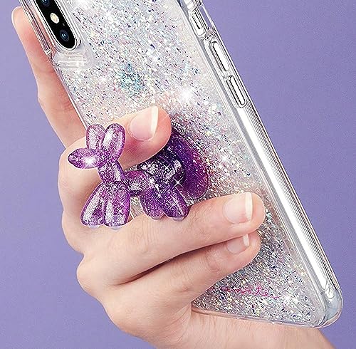 Case-Mate - Phone Holder - STAND UPS - Balloon Dog - Phone Stand - Sheer Crystal - Purple