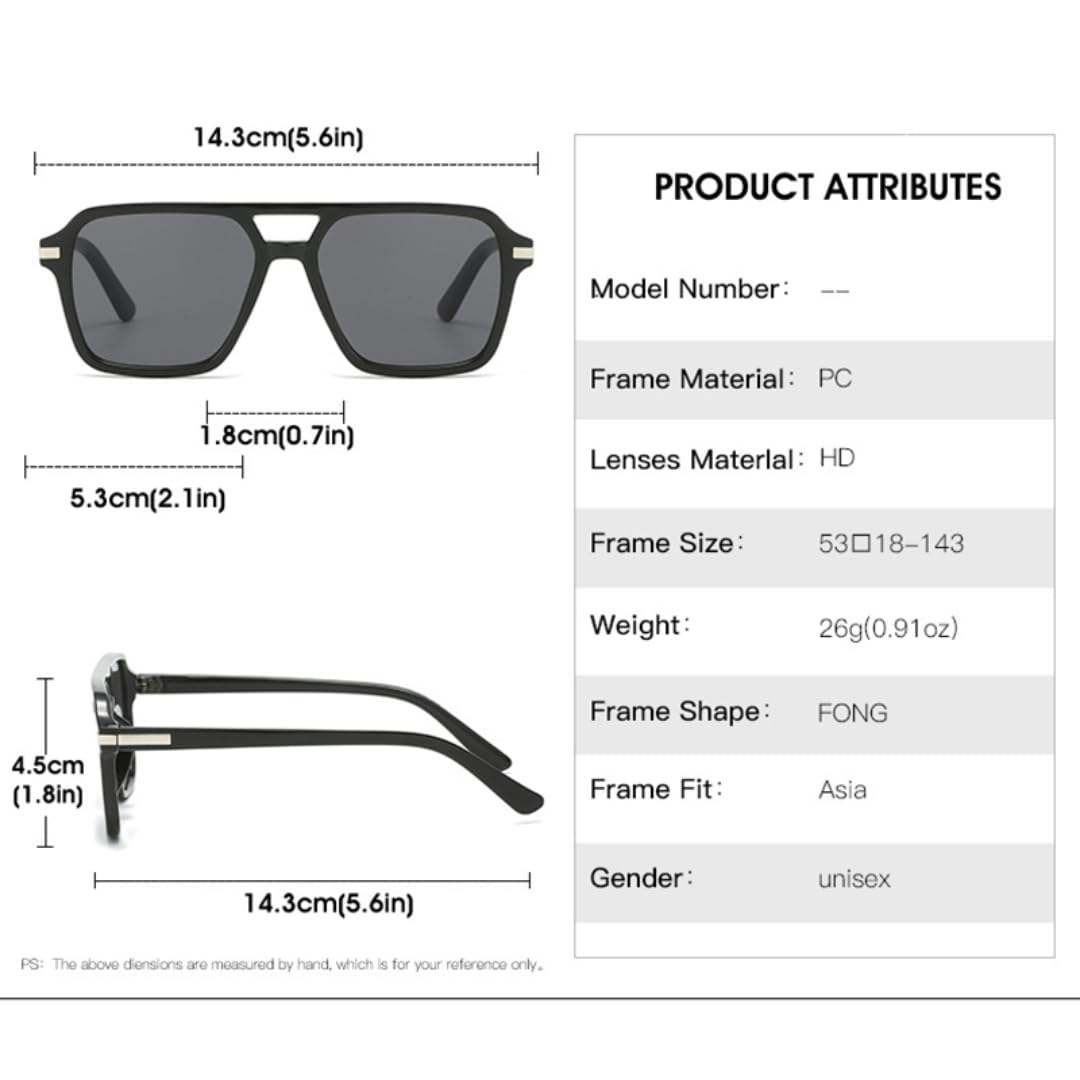 Gafas de sol de gran tamaño de lujo para mujeres y hombres, estilo vintage punk, montura ancha, doble puente