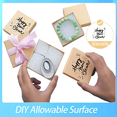 20 Pack Cotton Filled Small Jewelry Gift Boxes ,3.5X3.5X1" Cardboard Jewelry Boxes Bulk For Small Business, Small Gift Boxes With Lids For Jewelry Packaging .Square Bracelet Necklace Ring Earring Box #TOP3