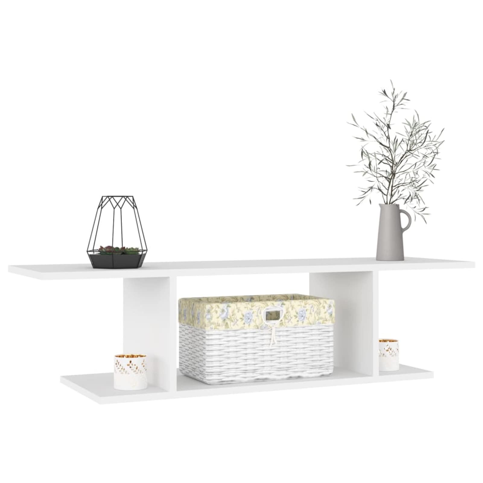 Armadietto a Parete per TV Bianco 103x30x26,5 cm,Armadietto da Parete per TV,Pareti Attrezzate,Mobile TV Soggiorno Moderno(SPU:806980)
