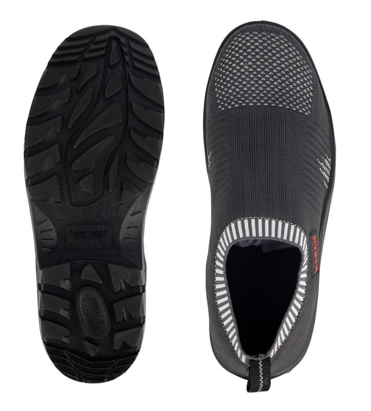 KARAM ISI Marked Flyknit Safety Shoe Slip On | Excellent Grip, Comfort and Slip Resistance | Safety Shoes with Fibre Toe |Grey| FS201FN (FWSAMN) 08