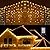 Toodour Christmas Icicle Lights Outdoor, 360 LED 29.5ft 8 Modes Fairy Icicle String Lights with 60 Drops, Led Christmas Twinkle Lights for Holiday, Party, Wedding, Christmas Decorations (Warm White)