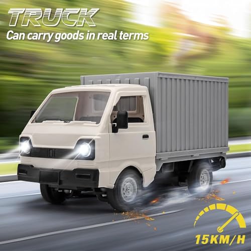 Image of RC Car 1 /16 RC Drift Car RTR Remote Control Racing Pickup Truck 2WD Truck Drift Crawler Off Road 2.4G with Spray Music and Light Vehicle Hobby Grade Toy Model for Kids and Adult (A-White)