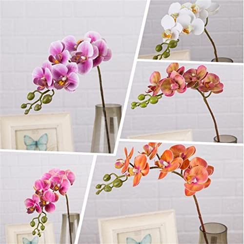 Kunstmatige Latex Butterfly Orchideebloemen 7 Heads Goede Phalaenopsis Orchid 25" for Wedding Decoratieve Flower Gedroogd Bloemboeket (Color : Pink) - Afbeelding 3