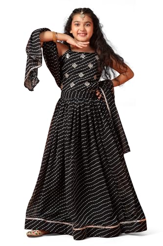 Image of Fashion Dream Girl Georgette Readymade Lehenga Choli With Dupatta