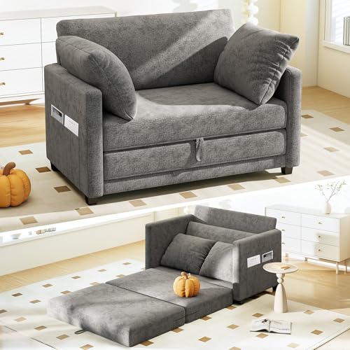 Myroyalsit 51' Convertible Sofa Bed, 2 in1 Folding Sofa Bed, Loveseat Sleeper Sofa for Small Spaces,...