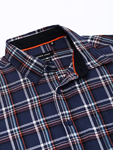 Image of Dennis Lingo Slim Fit Casual Shirts for Men (Navy)