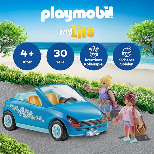 PLAYMOBIL | My Life | Cabrioausflug | Auto Spielzeug für Kinder ab 4 Jahren | Fahrzeug mit Figuren & Zubehör | Lernspielzeug | 71809 – Ansicht 3