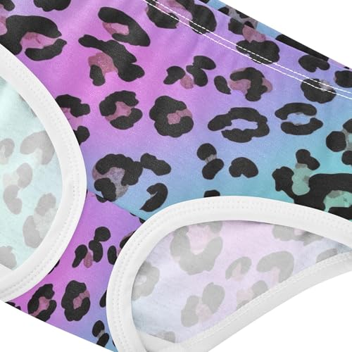 Fun Print Toddler Girls Underwear 2t Cotton Panties for Girl Black Leopard Spots Rainbow Blue Underpants Briefs4