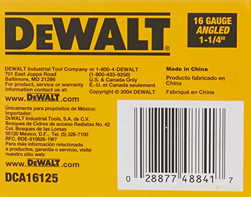 DEWALT Finish Nails, 20-Degree, 1-1/4-Inch, 16GA, 2000-Pack (DCA16125) - image 3