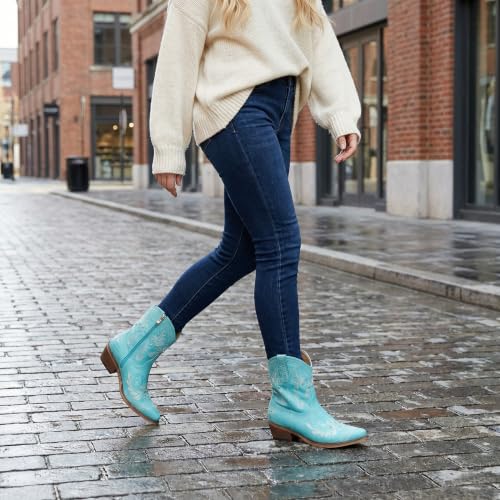 Image of Women's Western Ankle Booties Pointed Toe Cowgirl Boots with Fringe Tassels or Sparkly Rhinestone Fashion Short Boots for Casual Daily Wear