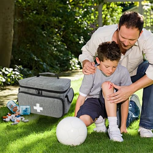 Organizador de primeros auxilios impermeable con cremallera y compartimentos para el coche 3