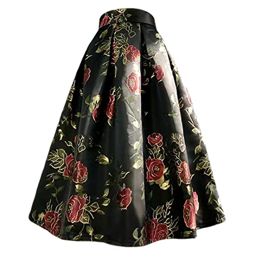 Jupe midi vintage Y2k fleurie pour sublimer les silhouettes 44
