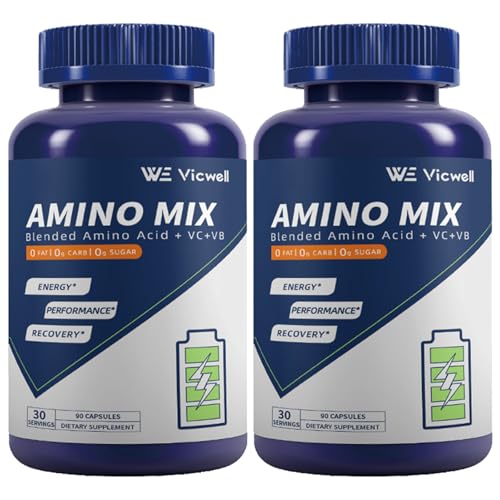 Vicwell Amino Acid, Supports Muscle Recovery and Lean Muscle Growth, Enhances Energy and Endurance,...