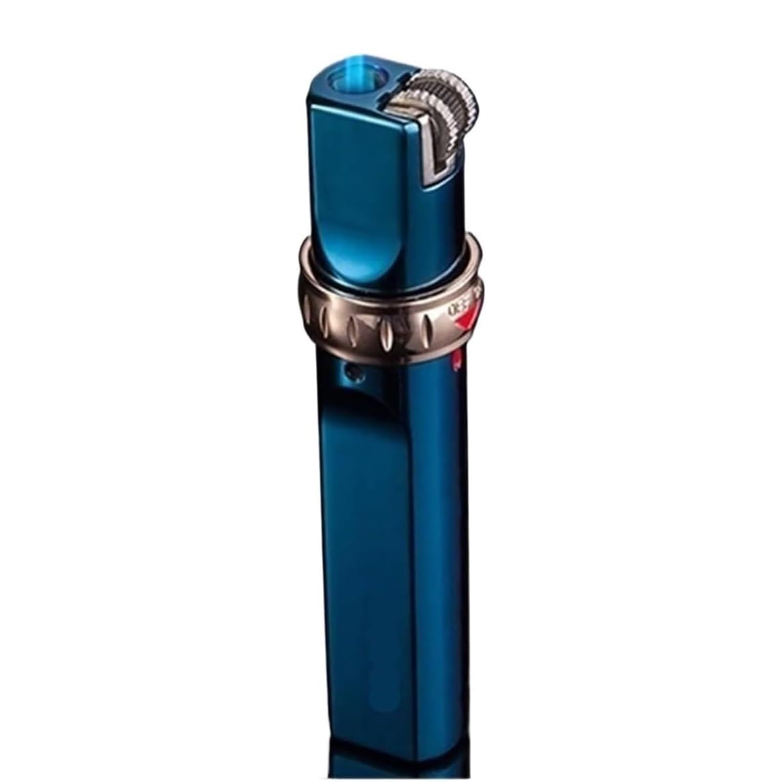 Encendedor portátil de metal con rueda retro y acabado de alta resistencia