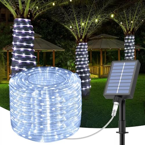 Opiniones de Mangueras de luces LED los mejores 10. 42 Dardeor-22M 200LED Luces Solares, 8 Modos Luces de Manguera Navideñas Exterior, IP65 Impermeable Luces Navideñas Exterior, Luz de Manguera LED Solar para Decoracion de Navidad,...
