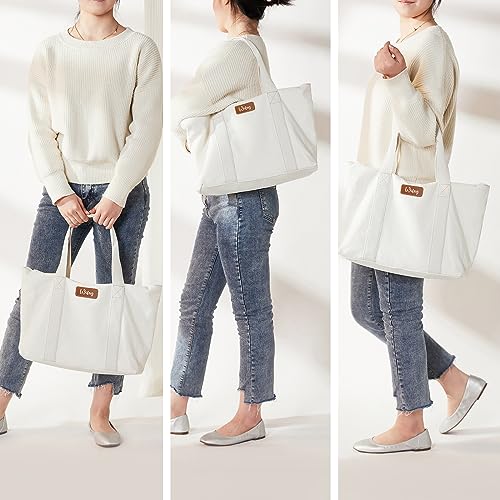 Aw Bridal White Tote Bag Reusable Gift Bag Mrs Bag Wifey Tote Shower Bag Beach Bags Waterproof | Wife Birthday Gift Ideas, Wedding Anniversary, Travel thumb #1